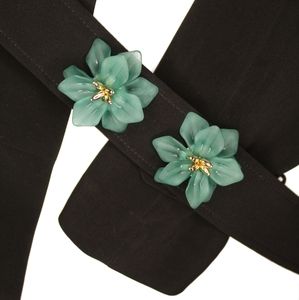 Large Floral Stud Earring, Green